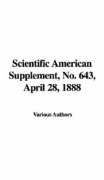 Scientific American Supplement, No. 643,  April 28, 1888_cover