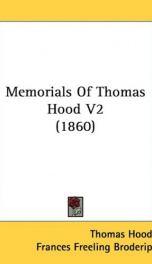 memorials of thomas hood_cover