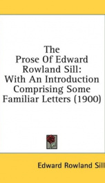 the prose of edward rowland sill_cover