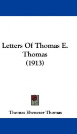 letters of thomas e thomas_cover