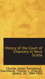 history of the court of chancery in nova scotia_cover