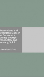 Observations and Reflections Made in the Course of a Journey through France, Italy, and Germany, Vol. I_cover