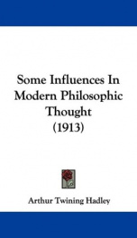 some influences in modern philosophic thought_cover