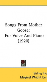 songs from mother goose for voice and piano_cover