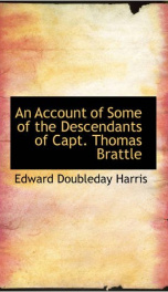 an account of some of the descendants of capt thomas brattle_cover