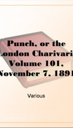 Punch, or the London Charivari, Volume 101, November 7, 1891_cover