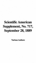 Scientific American Supplement, No. 717,  September  28, 1889_cover
