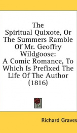 the spiritual quixote or the summers ramble of mr geoffry wildgoose a comic_cover