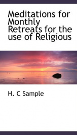 meditations for monthly retreats for the use of religious_cover