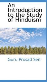 an introduction to the study of hinduism_cover