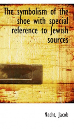 the symbolism of the shoe with special reference to jewish sources_cover