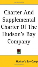 Charter and Supplemental Charter of the Hudson's Bay Company_cover