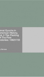 Great Epochs in American History, Vol. II_cover