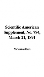 Scientific American Supplement, No. 794, March 21, 1891_cover