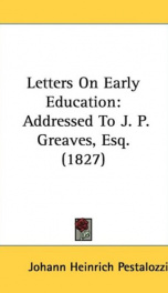 letters on early education addressed to j p greaves esq_cover