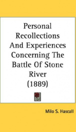 Personal recollections and experiences concerning the Battle of Stone River_cover