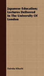 japanese education lectures delivered in the university of london_cover