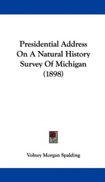 presidential address on a natural history survey of michigan_cover