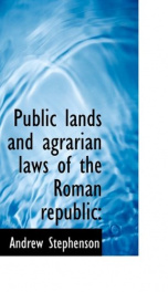 Public Lands and Agrarian Laws of the Roman Republic_cover