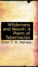 wilderness and mount a poem of tabernacles_cover