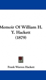 memoir of william h y hackett_cover