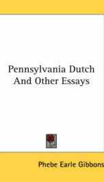 pennsylvania dutch and other essays_cover