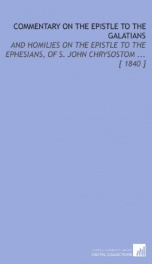 commentary on the epistle to the galatians and homilies on the epistle to the_cover