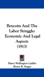 boycotts and the labor struggle economic and legal aspects_cover