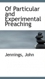 of particular and experimental preaching_cover