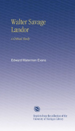 walter savage landor a critical study_cover