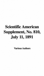 Scientific American Supplement, No. 810, July 11, 1891_cover