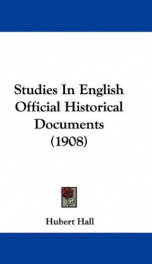 studies in english official historical documents_cover