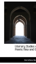 literary studies of poems new and old_cover