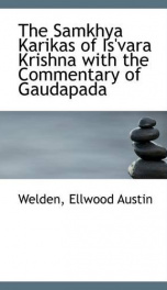 the samkhya karikas of isvara krishna with the commentary of gaudapada_cover