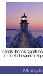 francis bacons signatures in the shakespeare plays_cover