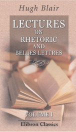 lectures on rhetoric and belles lettres volume 1_cover