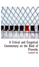 a critical and exegetical commentary on the book of proverbs_cover