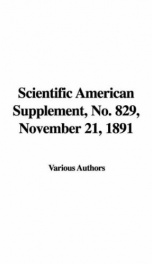 Scientific American Supplement, No. 829, November 21, 1891_cover