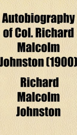 autobiography of col richard malcolm johnston_cover
