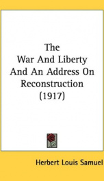the war and liberty and an address on reconstruction_cover