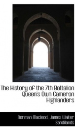 the history of the 7th battalion queens own cameron highlanders_cover