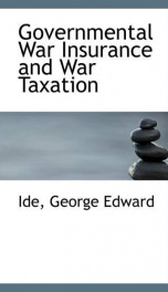 governmental war insurance and war taxation_cover