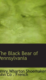 the black bear of pennsylvania_cover