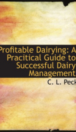 profitable dairying a pracitical guide to successful dairy management_cover