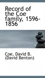 record of the coe family 1596 1856_cover