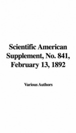 Scientific American Supplement, No. 841, February 13, 1892_cover