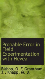 probable error in field experimentation with hevea_cover