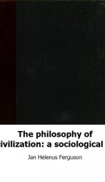 the philosophy of civilization a sociological study_cover