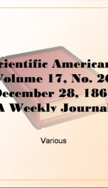 Scientific American, Volume 17, No. 26 December 28, 1867_cover
