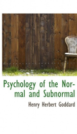 psychology of the normal and subnormal_cover